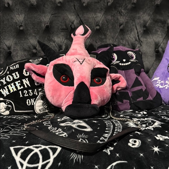 Killstar Kreeptures Baphomet Plush Purse / Bag Backpack / Satchel - Picture 2 of 7